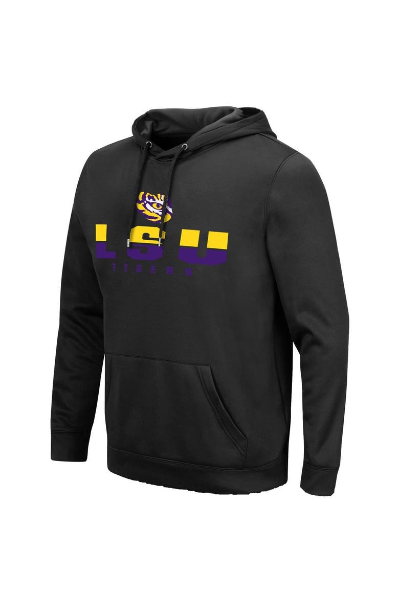 Men's Colosseum Black LSU Tigers Lantern Pullover Hoodie, Alternate, color, Black