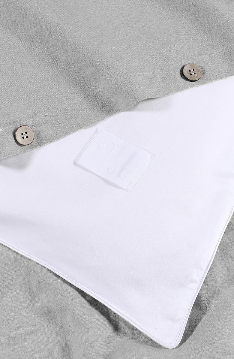 Sijo French Linen Duvet Cover, Alternate, color, Dove