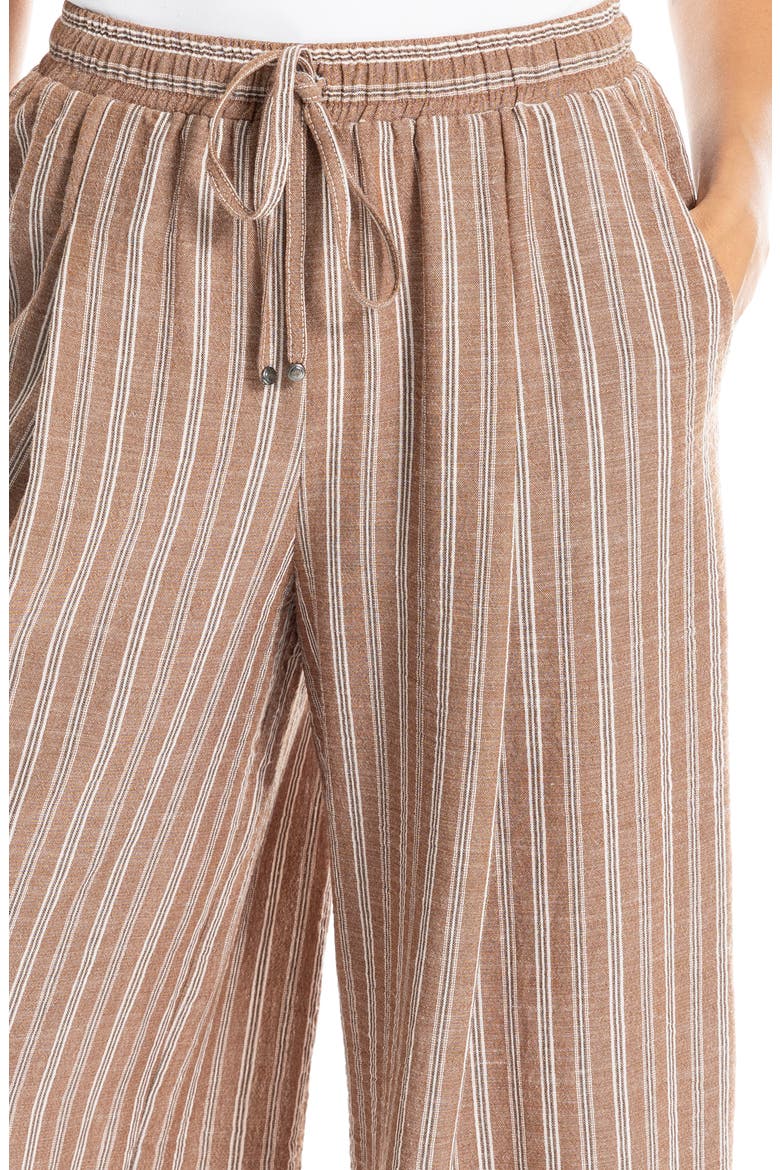 Striped Wide Leg Gaucho Pants, Alternate, color, MOCHA STRIPE