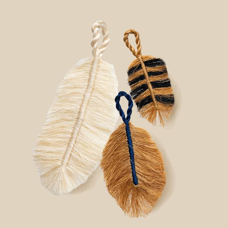 indego africa Feather Bag Charms - Set of 3, Main, color, NO COLOR
