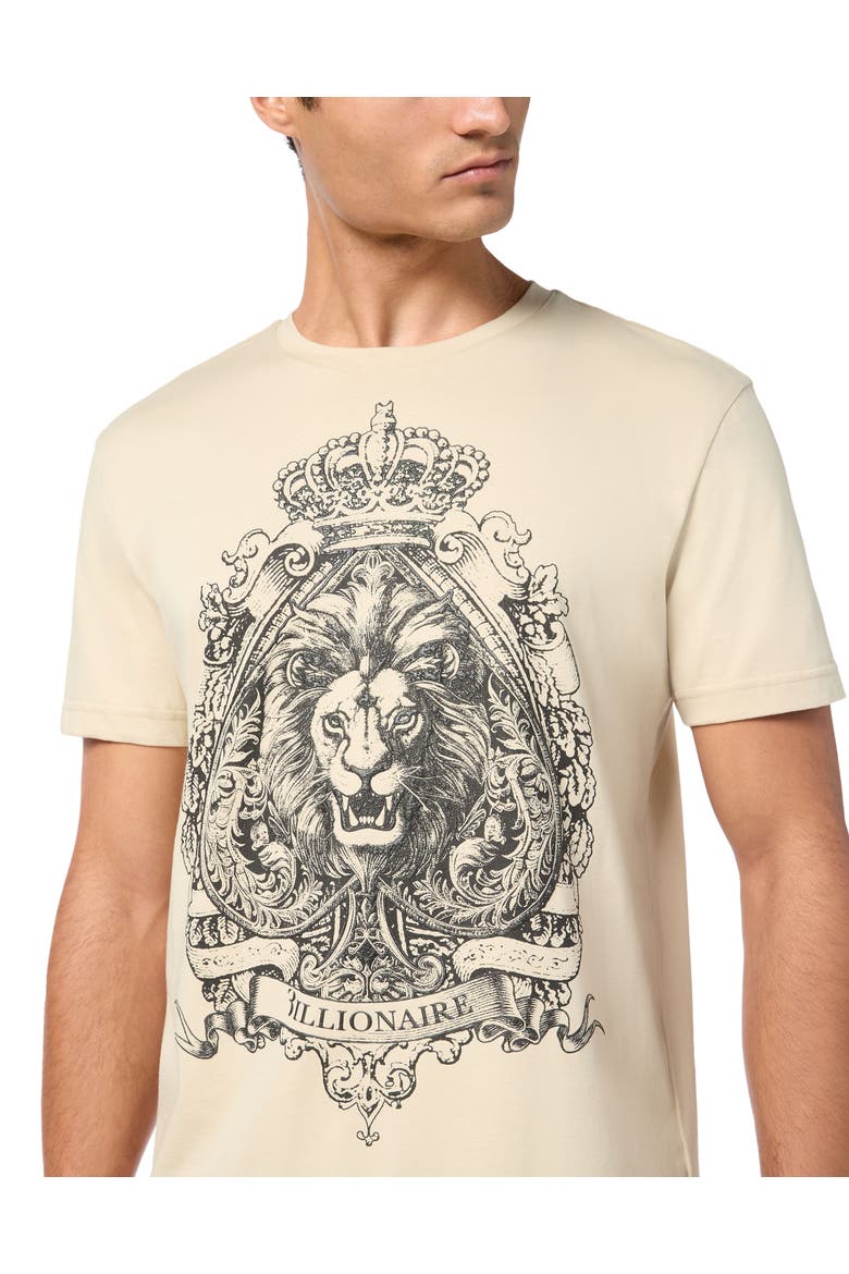 T-Shirt Round Neck Men, Alternate, color, beige