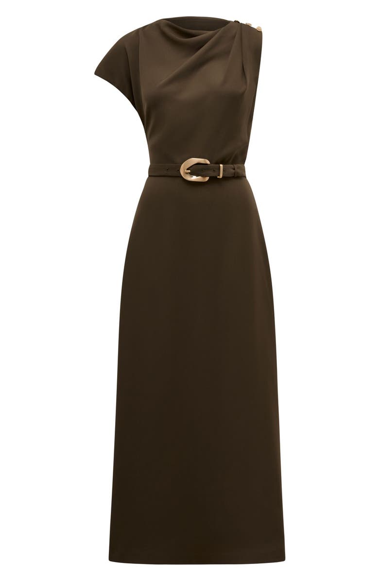 Ever New Neriah Draped Maxi Dress, Alternate, color, Chocolate