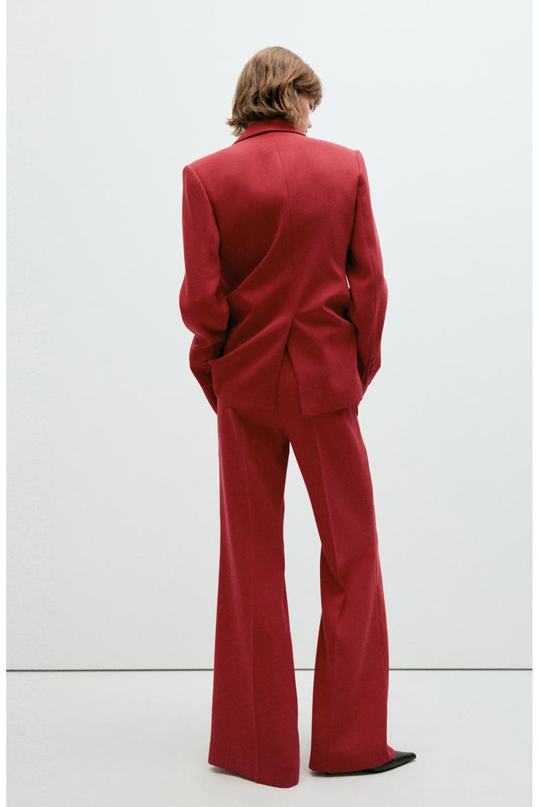 High Waist Flare Leg Pants, Alternate, color, RED