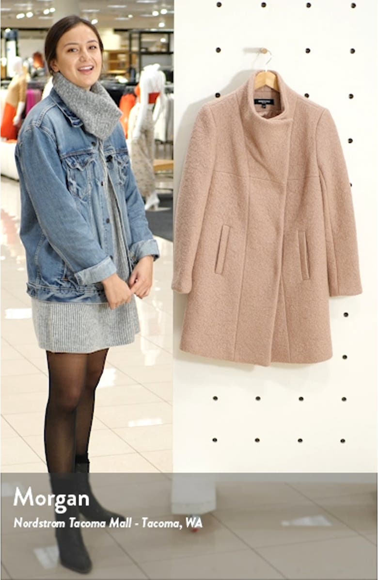 Wool Blend Bouclé Coat, sales video thumbnail