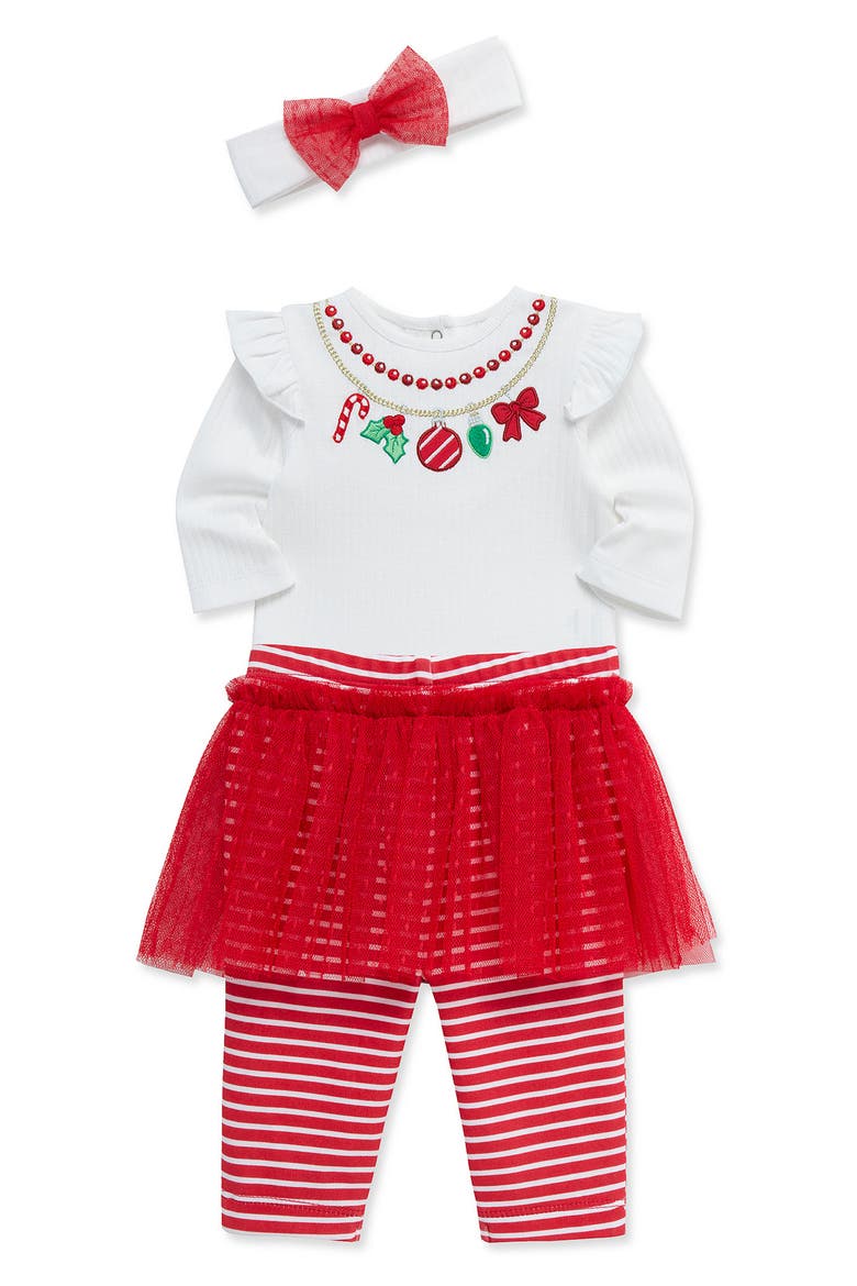Kids' Holiday Necklace Skegging Set with Headband, Alternate, color, RED