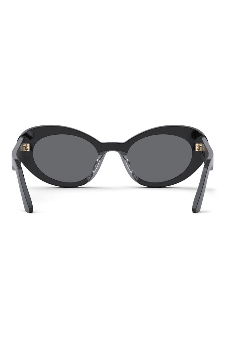 The Diorsignature B3U 51mm Butterfly Sunglasses, Alternate, color, SHINY BLACK / SMOKE
