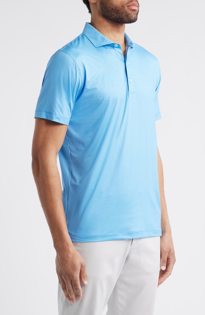 johnnie-O Marlin Microprint Featherweight Performance Polo, Alternate, color, Palisades Blue