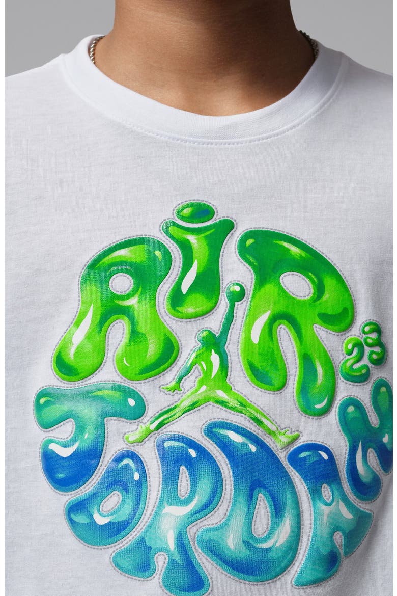 Kids' Splash Jordan Graphic Cotton Blend T-Shirt, Alternate, color, WHITE
