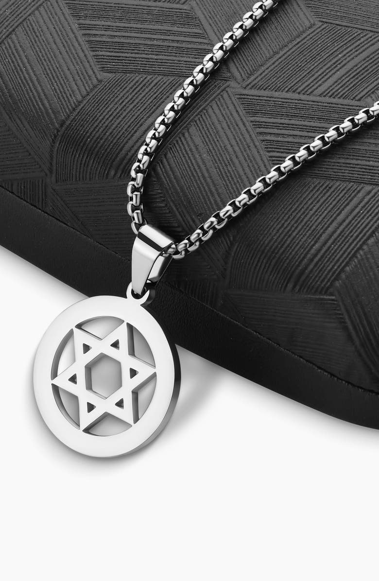 EDFORCE Star of David Pendant Necklace, Alternate, color, Silver
