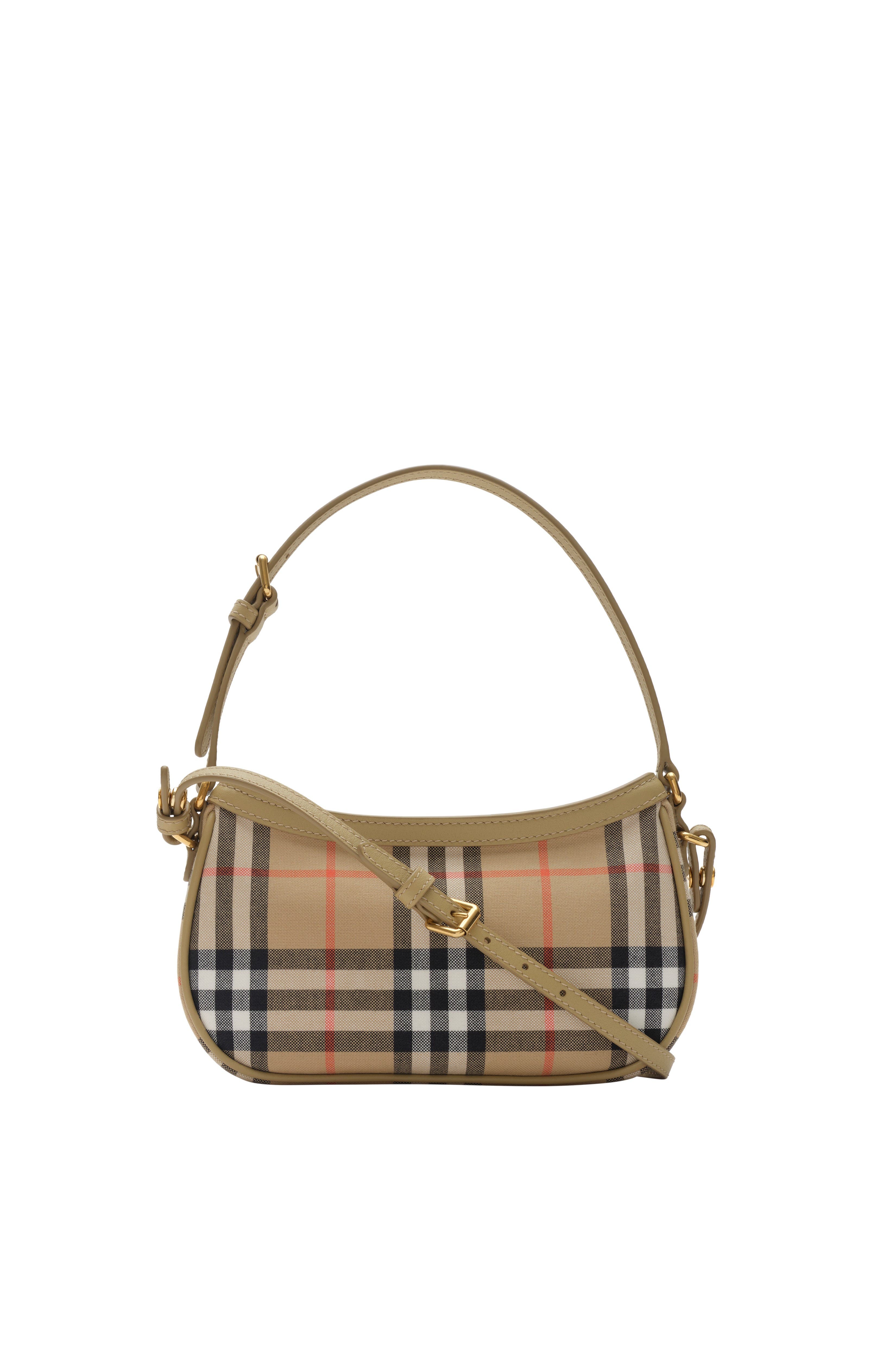 Burberry Check Shoulder Bag, Alternate, color, Sand Beige