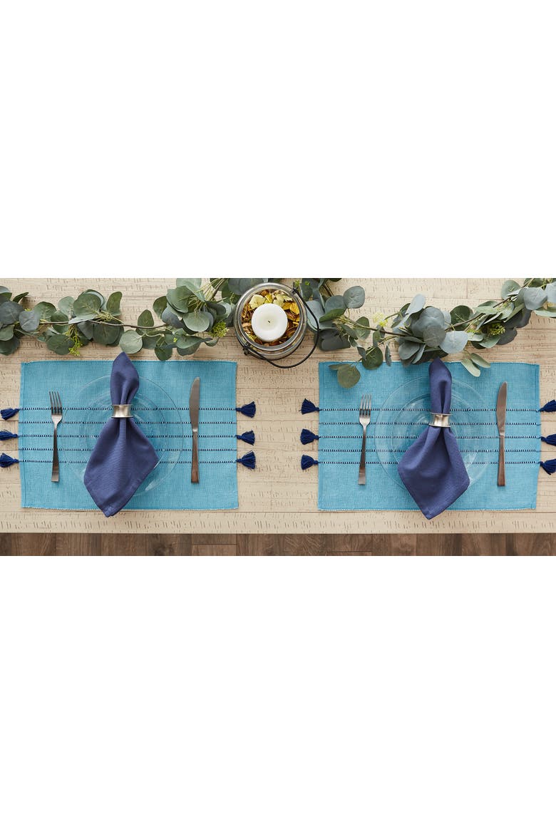 Thera Stripe Blue Placemat Set/6, Alternate, color, Blue