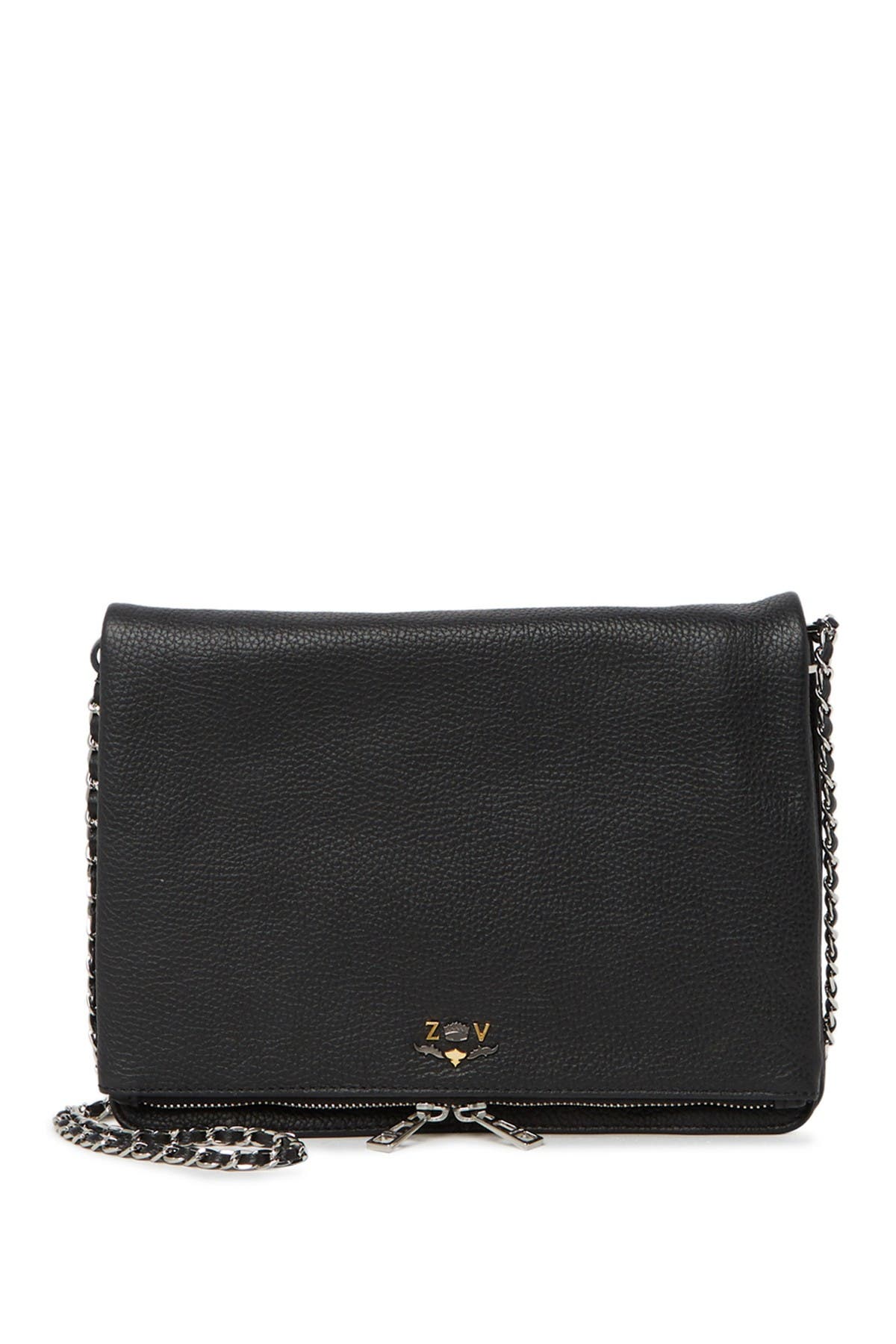 Zadig & Voltaire Rick XL Blason Grained Crossbody Bag, Main, color, 