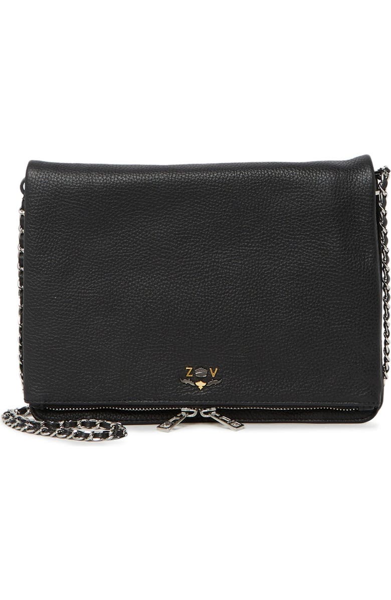 Zadig & Voltaire Rick XL Blason Grained Crossbody Bag, Main, color,