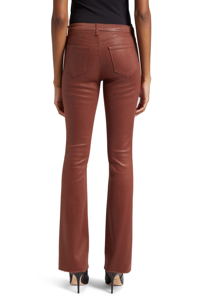 Ruth High Waist Straight Leg Pants, Alternate, color, DARK CINNAMON COATED