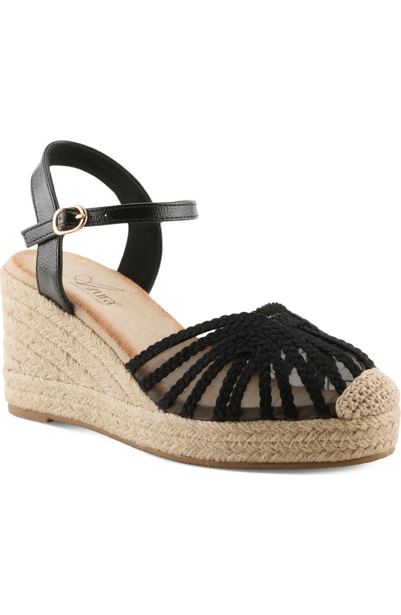 AZURA BY SPRING STEP Espalli Espadrille Wedge, Main, color, Black