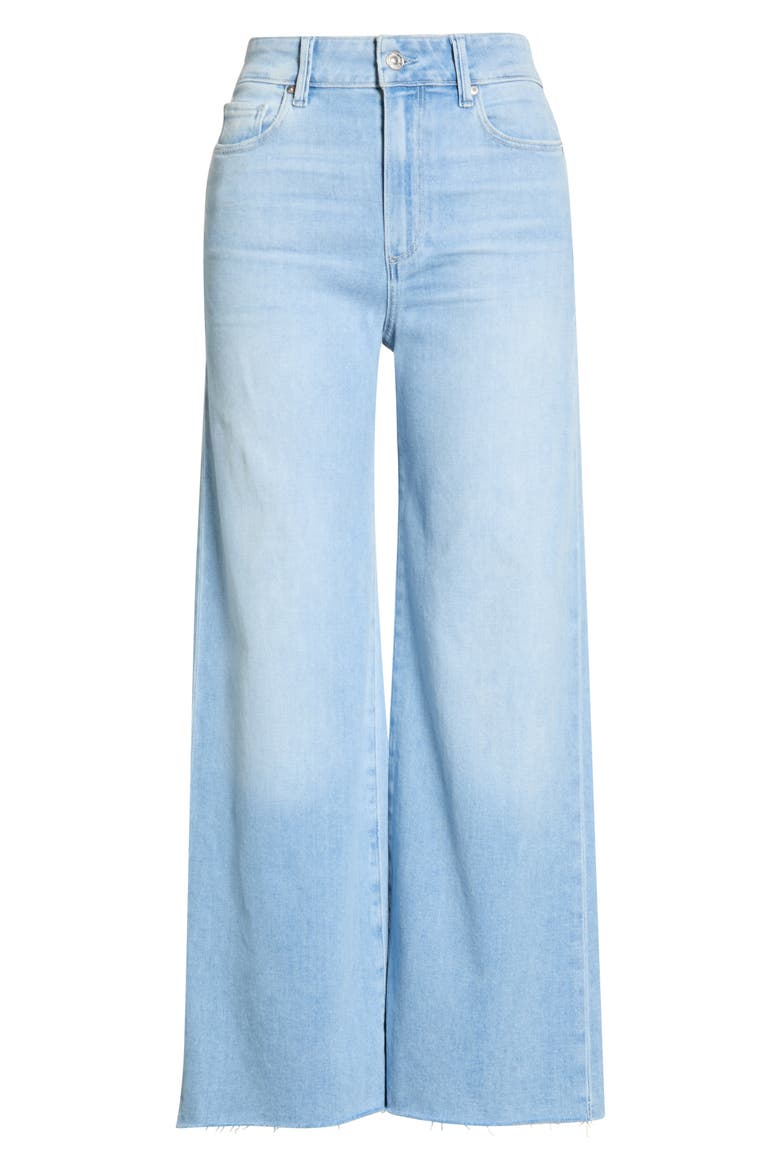 Anessa Raw Hem Wide Leg Jeans, Alternate, color, SANTORINI SKY