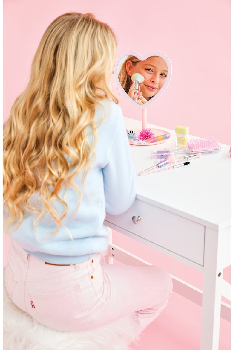 Kids' Heart Shaped Vanity Mirror, Alternate, color, MULTI