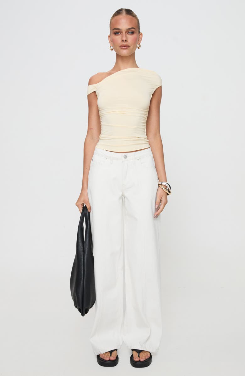 Princess Polly Lando Low Rise Straight Leg Jeans, Alternate, color, White
