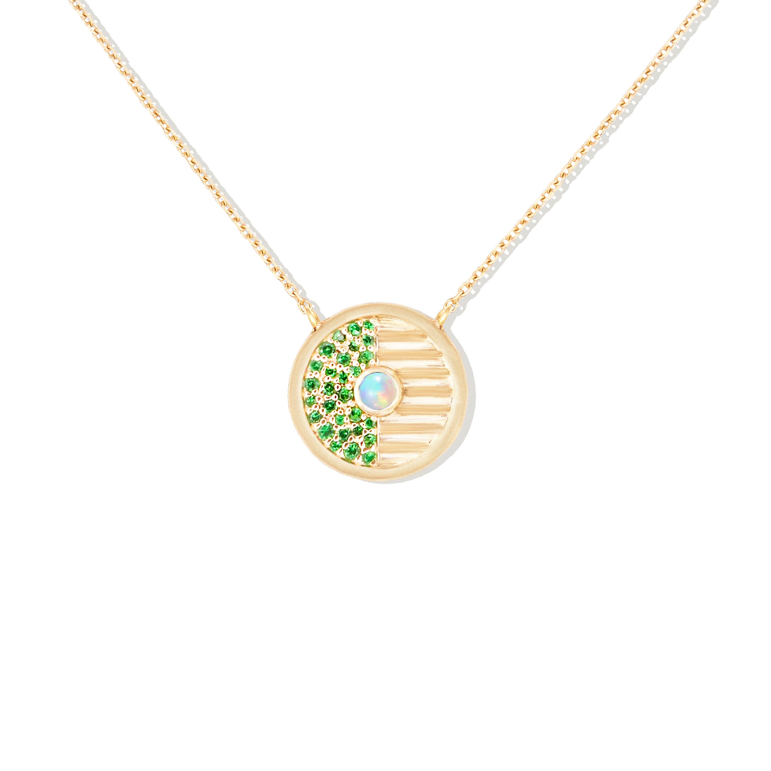 Tsavorite & Opal-Gold
