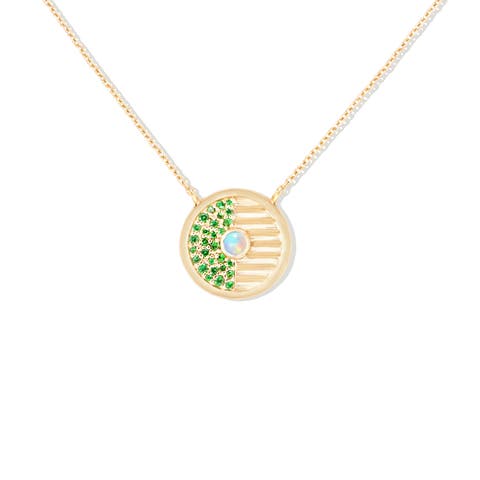 Found Small Disk Pendant Necklace