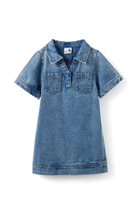 Kid's Denim Polo Dress