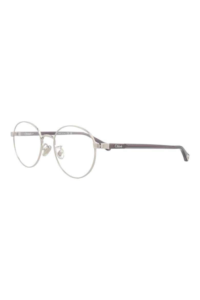 52mm Round Optical Glasses, Alternate, color, SILVER GREY TRANSPARENT