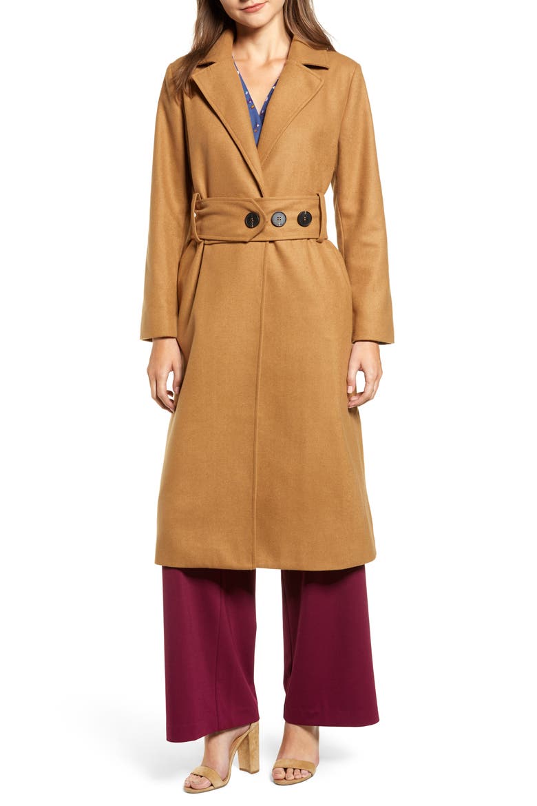 Chriselle Lim Victoria Belted Coat (Nordstrom Exclusive), Main, color, CAMEL