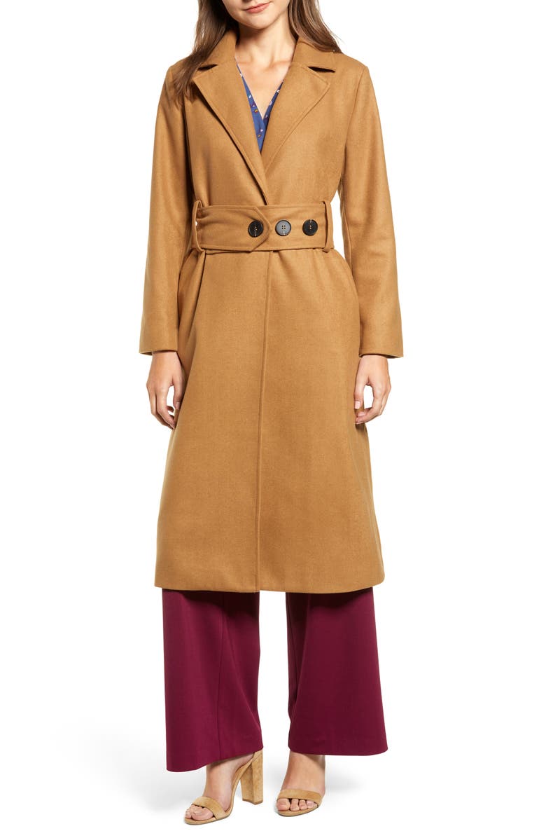 CHRISELLE LIM COLLECTION Chriselle Lim Victoria Belted Coat, Main, color,