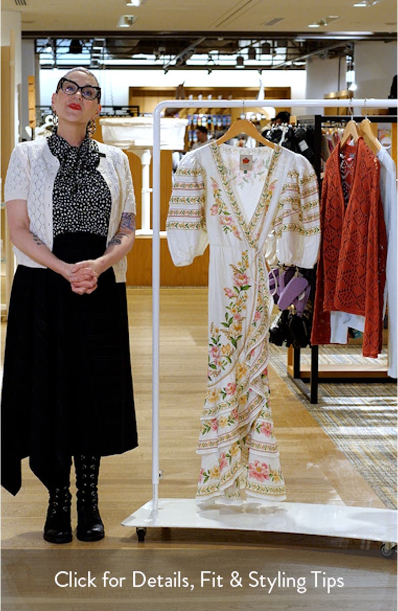 Palm Dream Floral Print Wrap Dress, sales video thumbnail