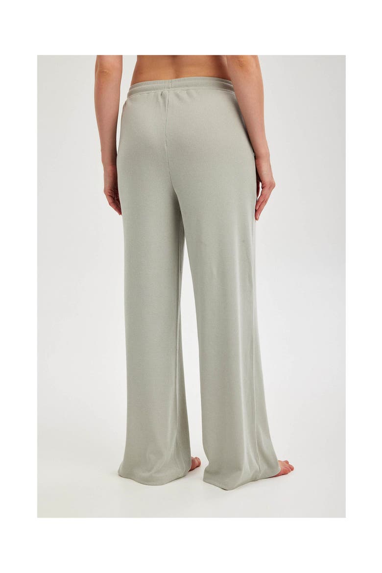 Summer Lounge Ribbed Wide Leg Pant, Alternate, color, Mint
