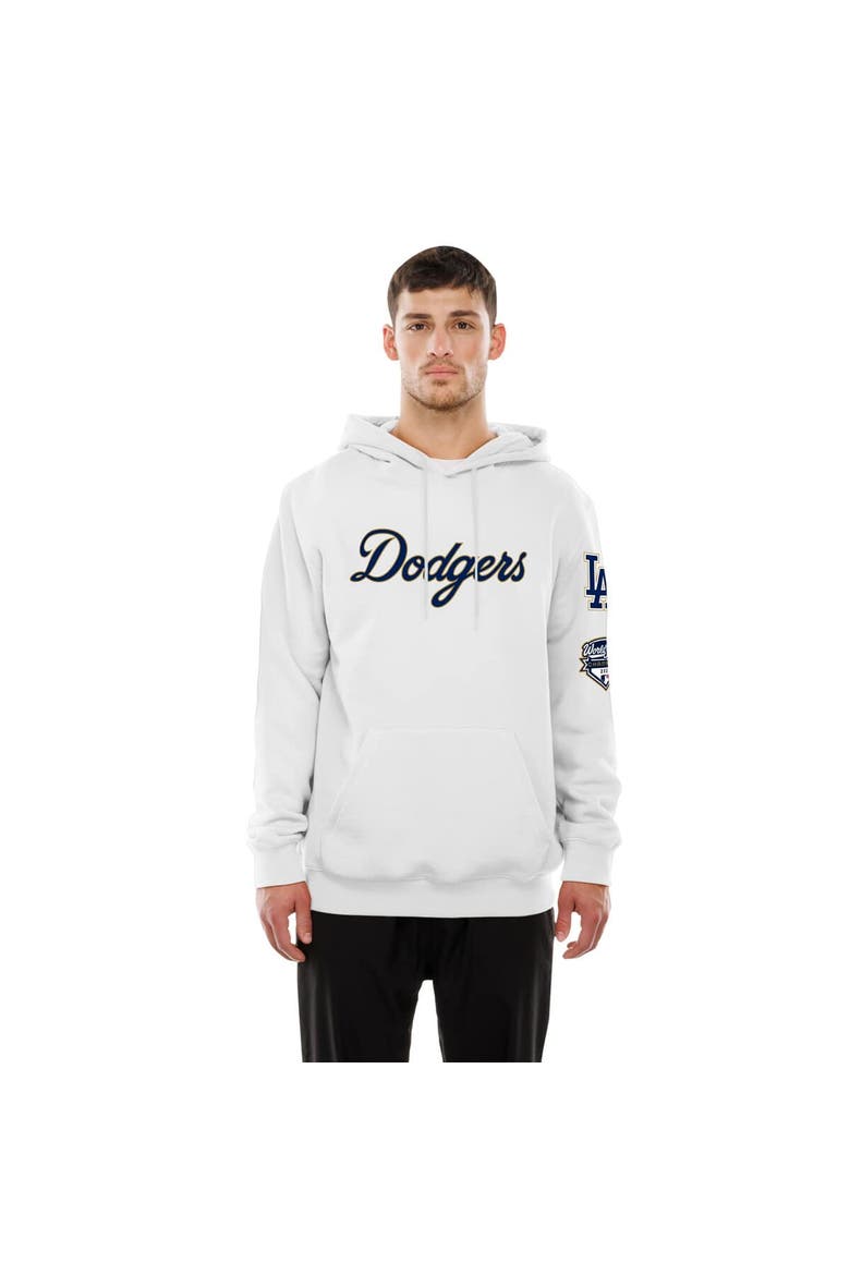 【正規品】New Era Dodgers フード付きスウェットシャツ Men's New Era White Los Angeles Dodgers 2026 Gold Collection Logo