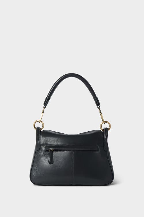 Osprey London The Oxford Small Leather Shoulder Bag In Black
