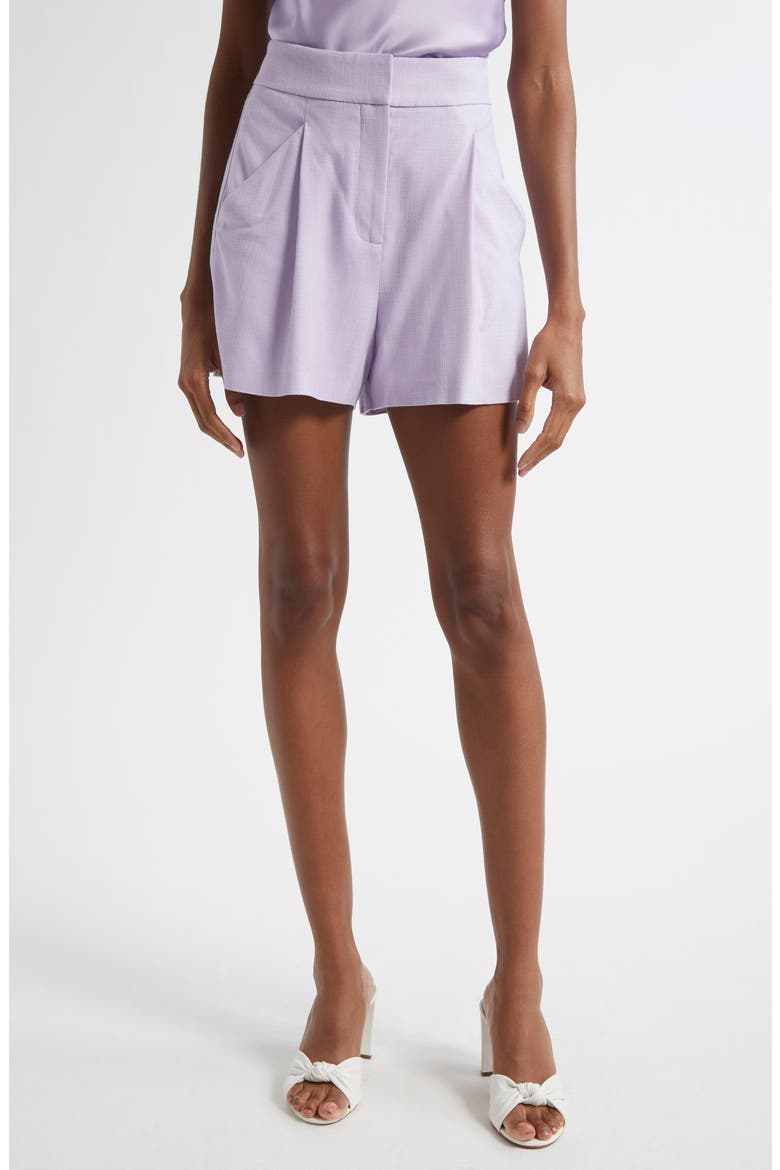 Elbe Pleated Shorts, Main, color, SOFT LILAC
