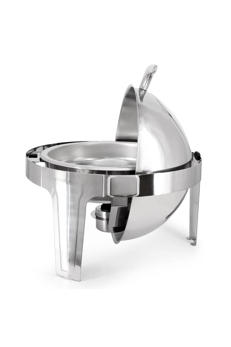 6.3 Quart Round Stainless Steel Chafing Dish, Alternate, color, Silver