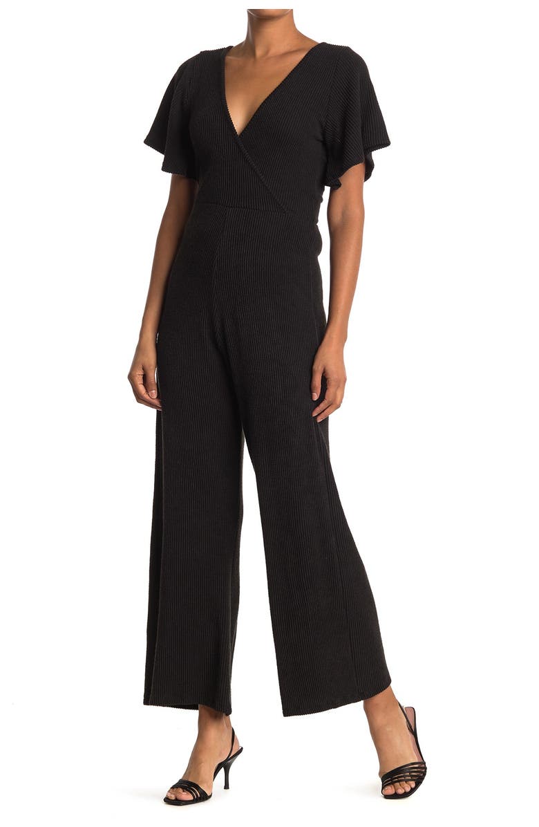 Velvet Torch Ribbed Knit Tie Back Jumpsuit, Main, color, 