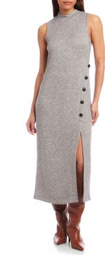 FIFTEEN TWENTY Lauren Button Detail Sleeveless Dress