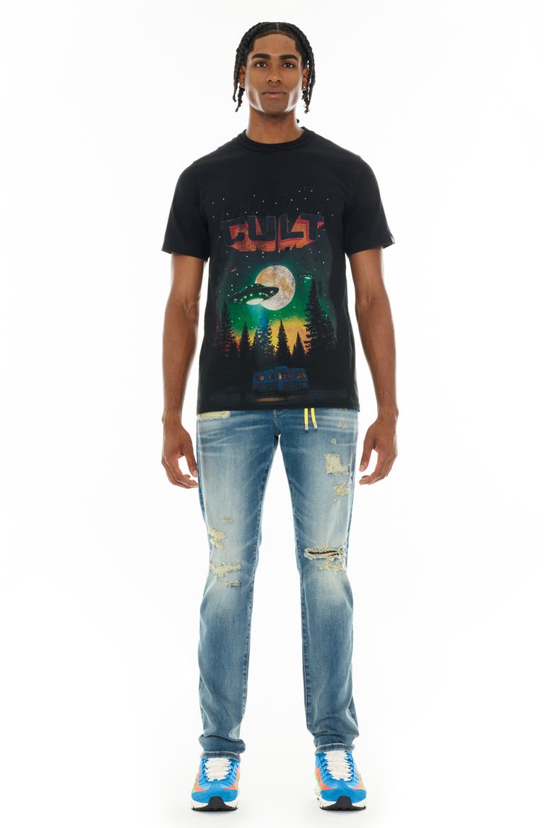 Aliens Oversize Graphic T-Shirt, Alternate, color, BLACK