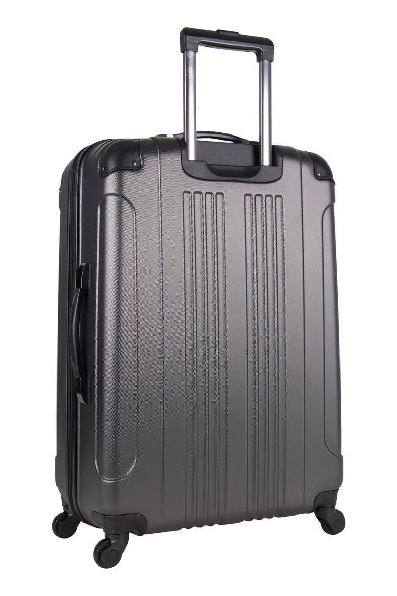 Out of Bounds Lightweight Hardside 4-Wheel Spinner Carry-On Luggage, Alternate, color, CHARCOAL