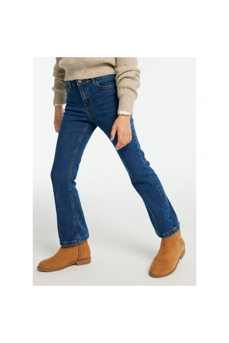 Basic Flared Jeans, Alternate, color, Navy