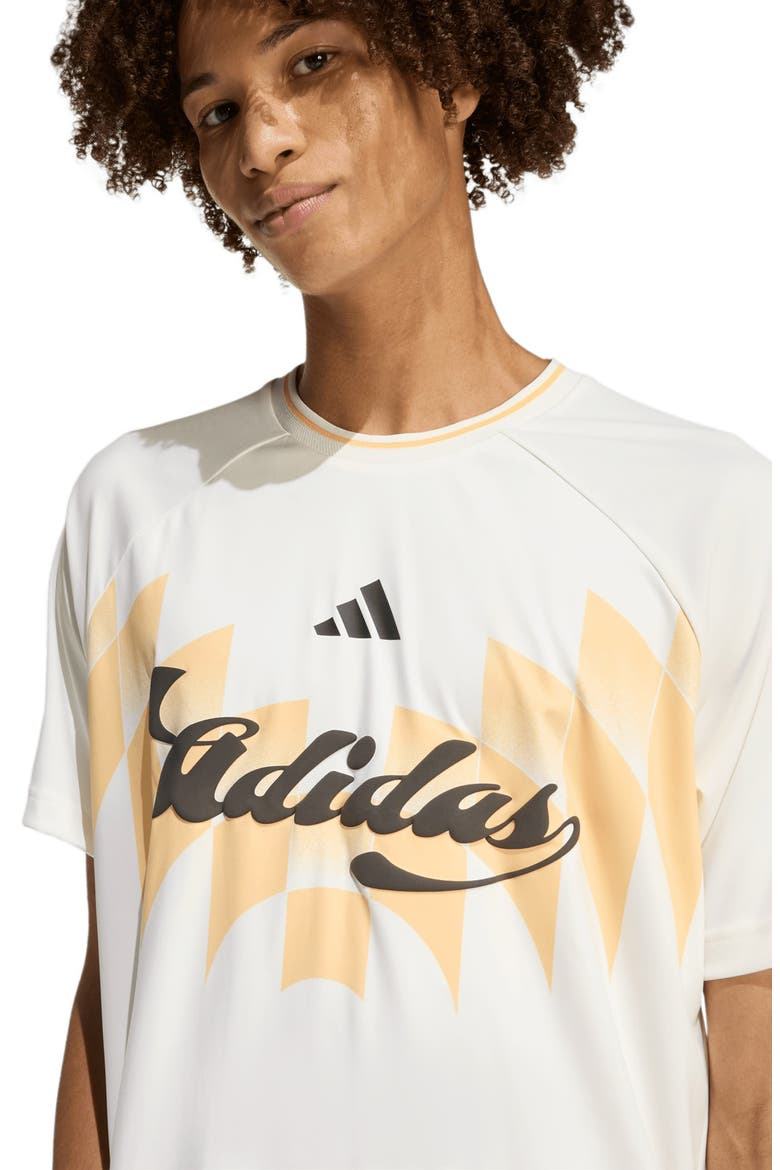 Tiro X Common Goal Jersey T-Shirt, Alternate, color, DUSKY BRONZE/ OFF WHITE/ BLACK