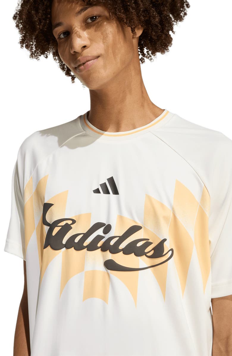 adidas Tiro X Common Goal Jersey T-Shirt, Alternate, color, Dusky Bronze/ Off White/ Black