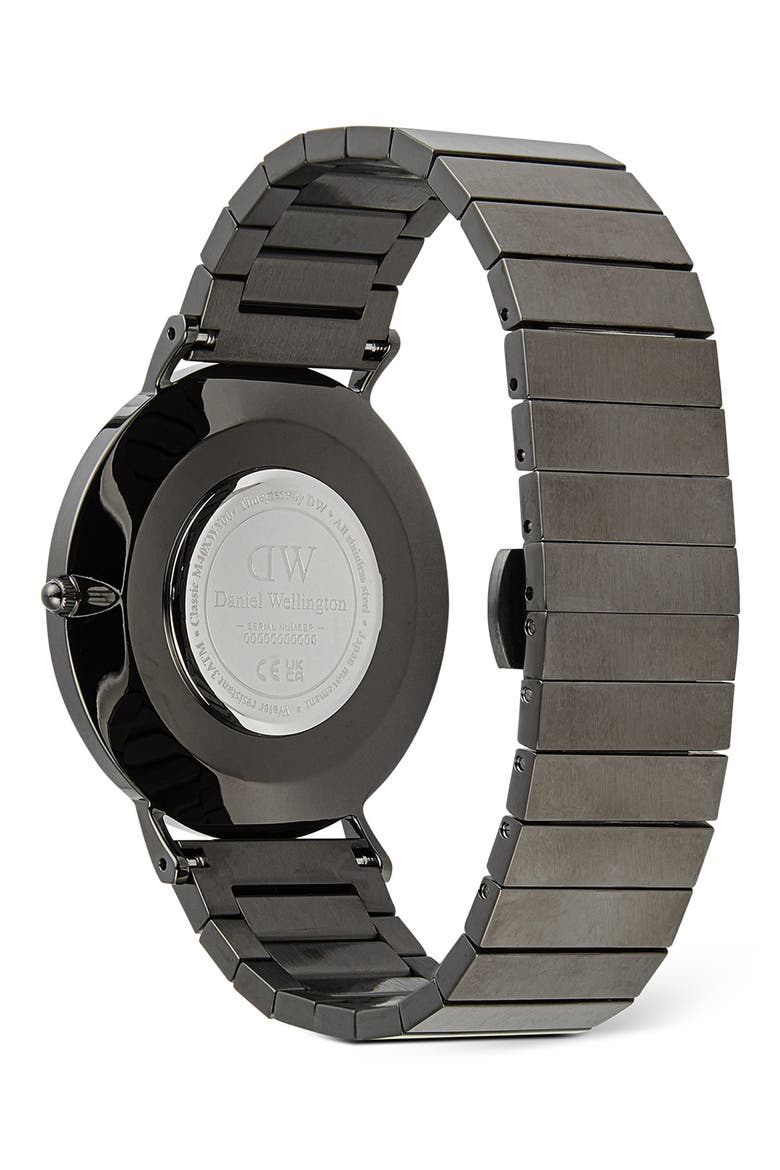 Classic Piano Link Bracelet Watch, 40mm, Alternate, color, GREY