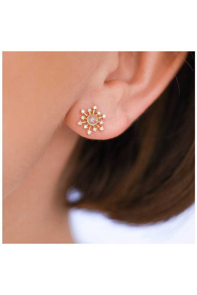 Leena Diamond Stud Earrings, Alternate, color, 18K YG