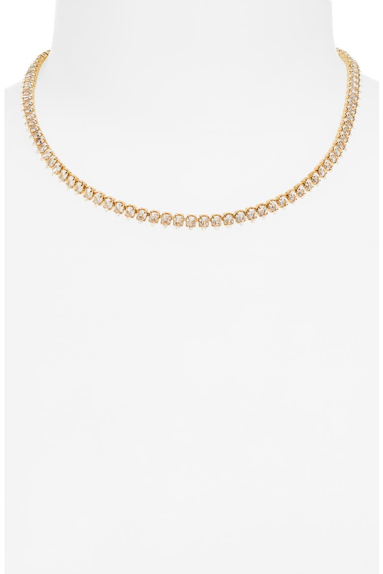 2-Piece Tennis Necklace & Earrings Set, Alternate, color, GOLD/ CRYSTAL