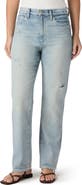 PAIGE Sawyer Ripped High Waist Straight Leg Jeans