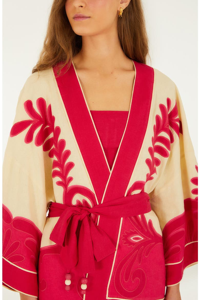 Spring Arabesc Belted Jacket, Alternate, color, SPRING ARABESC PINK