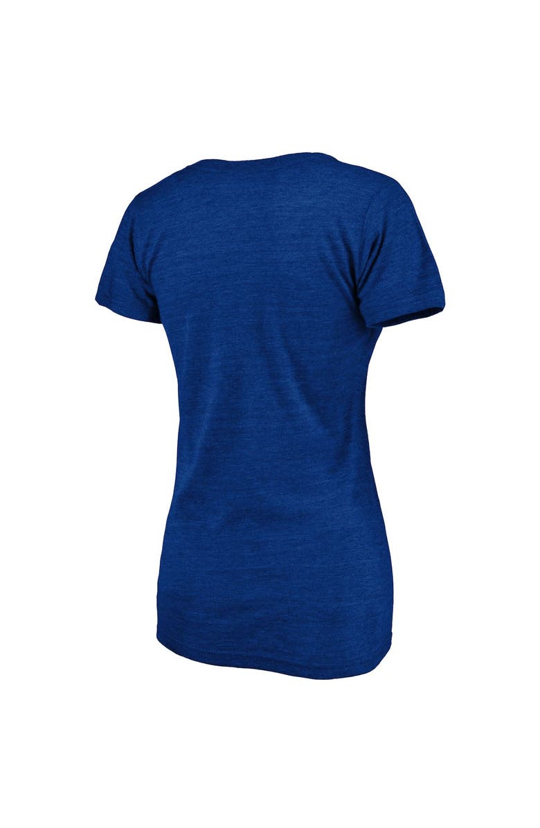 FANATICS Women's Fanatics Branded Heathered Royal Texas Rangers Core Weathered Tri-Blend V-Neck T-Shirt, Alternate, color, 