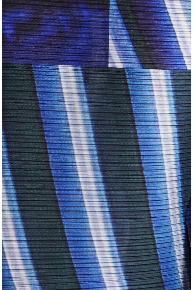 City Collage Pleated Midi Skirt, Alternate, color, GRAY X NAVY