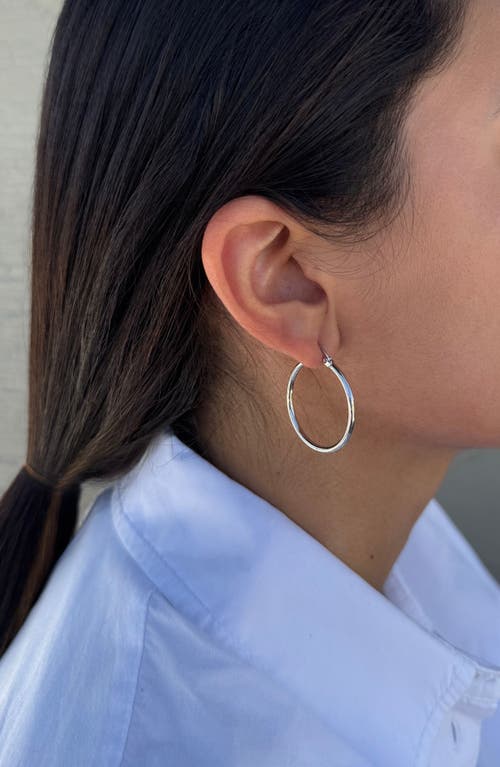 Adornia Set Of 2 Assorted Infinity Hoop Earrings In Silver