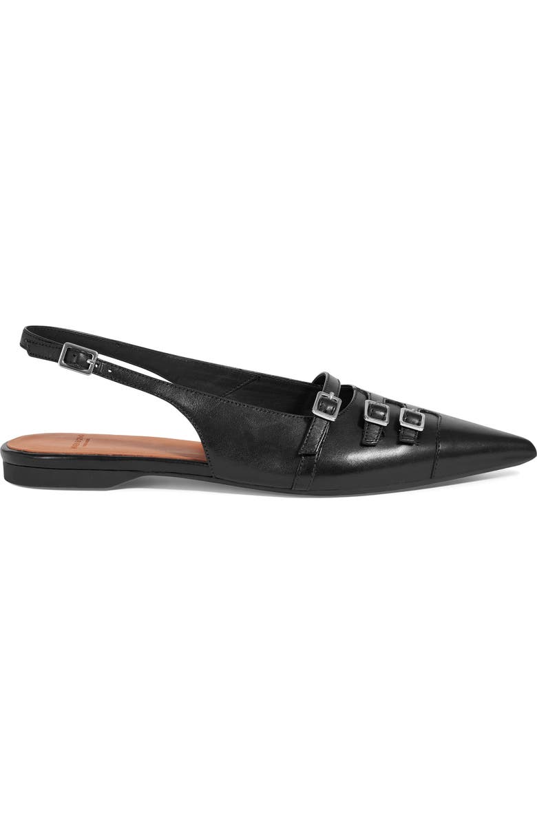 Vagabond Shoemakers Hermine Pointed Toe Slingback Flat, Alternate, color, Black
